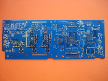 Blue 4 Layer FR4 Flash Gold Bare Rigid PCB Board High Precision